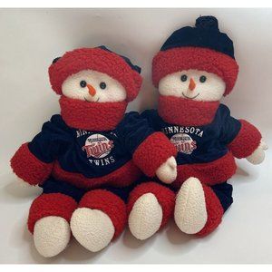 Minnesota Twins Snowflake Friend Plush Snowmen Lot Winter Baseball MBL